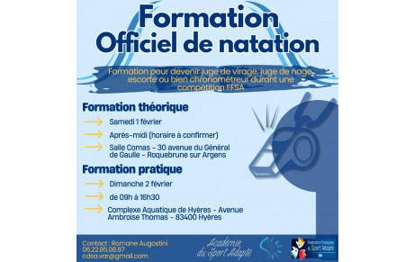 FORMATION OFFICIEL DE NATATION