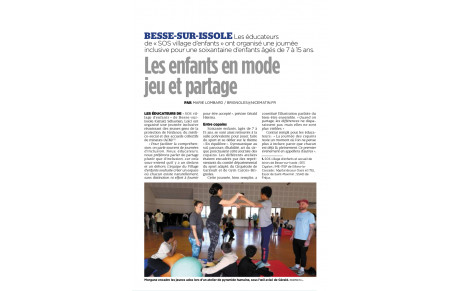 BELLE JOURNEE PARTAGEE SOS VILLAGE D'ENFANTS 